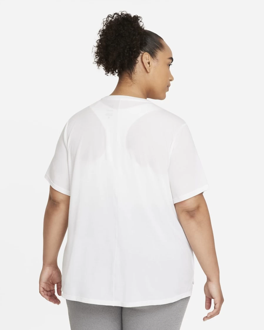 Nike Dri-FIT UV Luxe Women's Plus Size White Short-Sleeve Moisture-Wicking T-Shirt