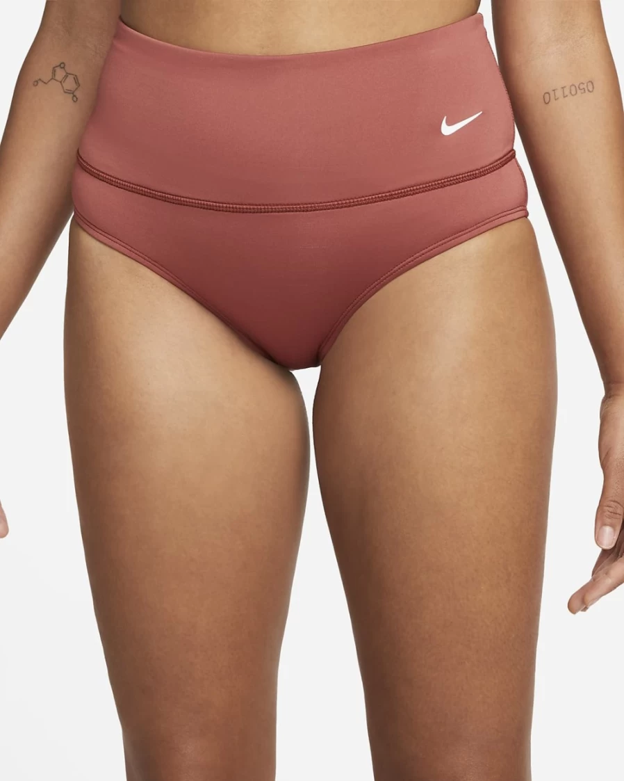 Nike Women's Canyon Rust High-Waisted Essential Swim Bottoms