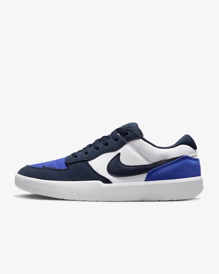 Nike SB Force 58 Skate Shoes for Men & Women - Obsidian, White, Hyper Royal Colorway
