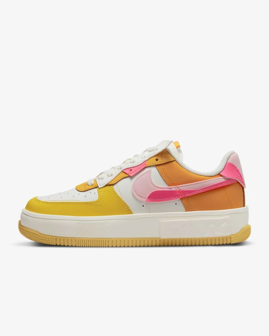 Nike Air Force 1 Fontanka Women's Shoes in Summit White/Solar Flare/Medium Soft Pink/Hyper Pink