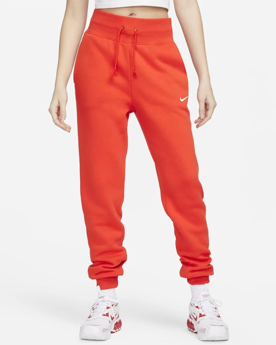 Nike Women's High-Waisted Joggers in Picante Red/Sail - Phoenix Fleece Sportswear