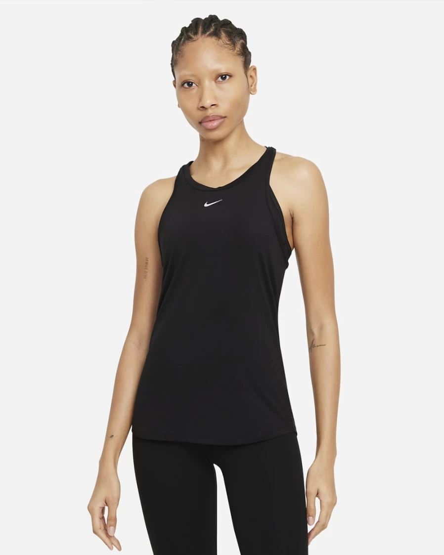 Nike Dri-FIT One Luxe Women's Black Slim Fit Tank Top for Workouts & Active Wear