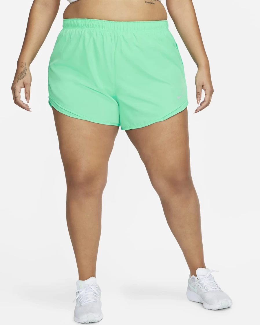 Nike Tempo Plus Size Women's Running Shorts - Light Menta & Wolf Grey