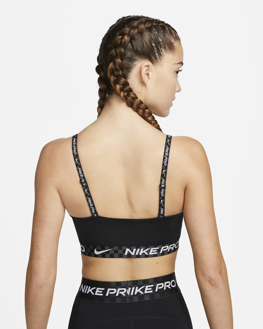 Nike Pro Indy Women's Light-Support Padded Sports Bra - Black, Anthracite, White Bandeau for Active Wear