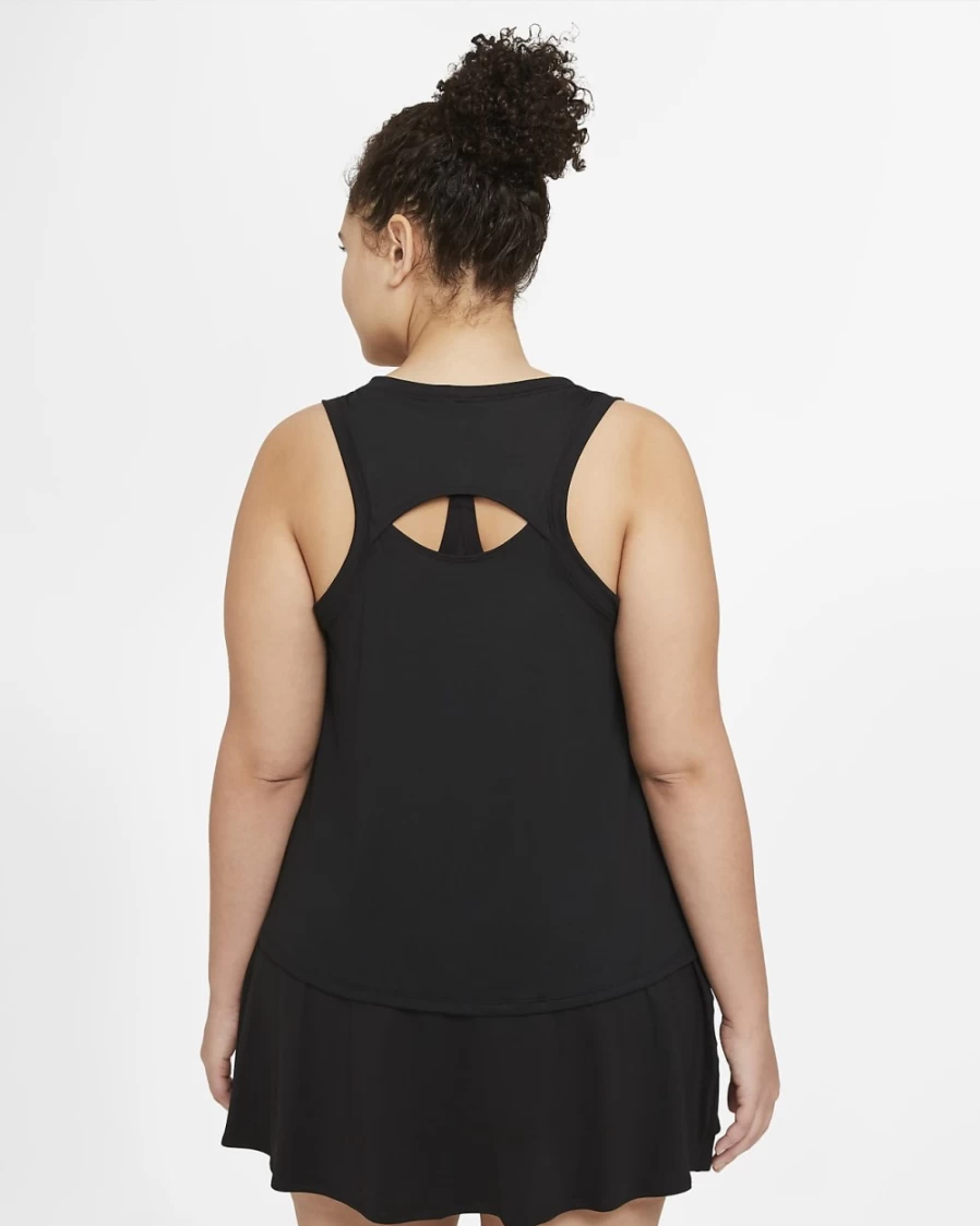 NikeCourt Victory Plus Size Women's Tennis Tank Top - Black/White