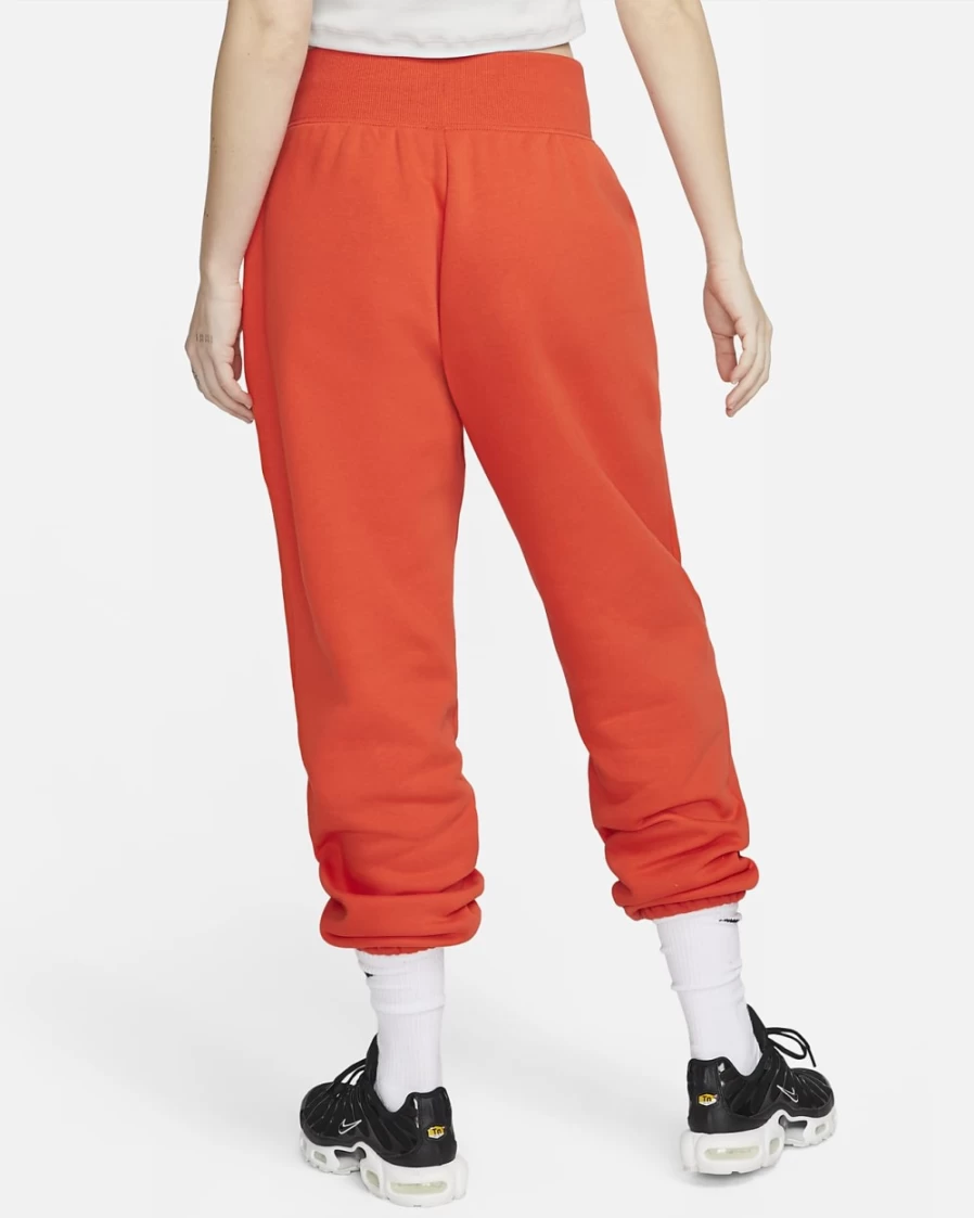 Nike Women's High-Waisted Oversized Sweatpants in Picante Red/Sail - Phoenix Fleece Comfort