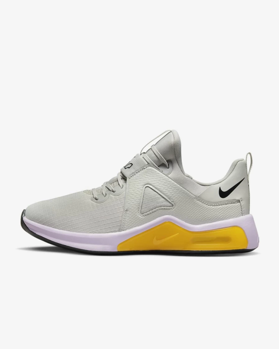 Nike Air Max Bella TR 5 Women's Light Iron Ore Training Shoes - Doll & Yellow Ochre Accents