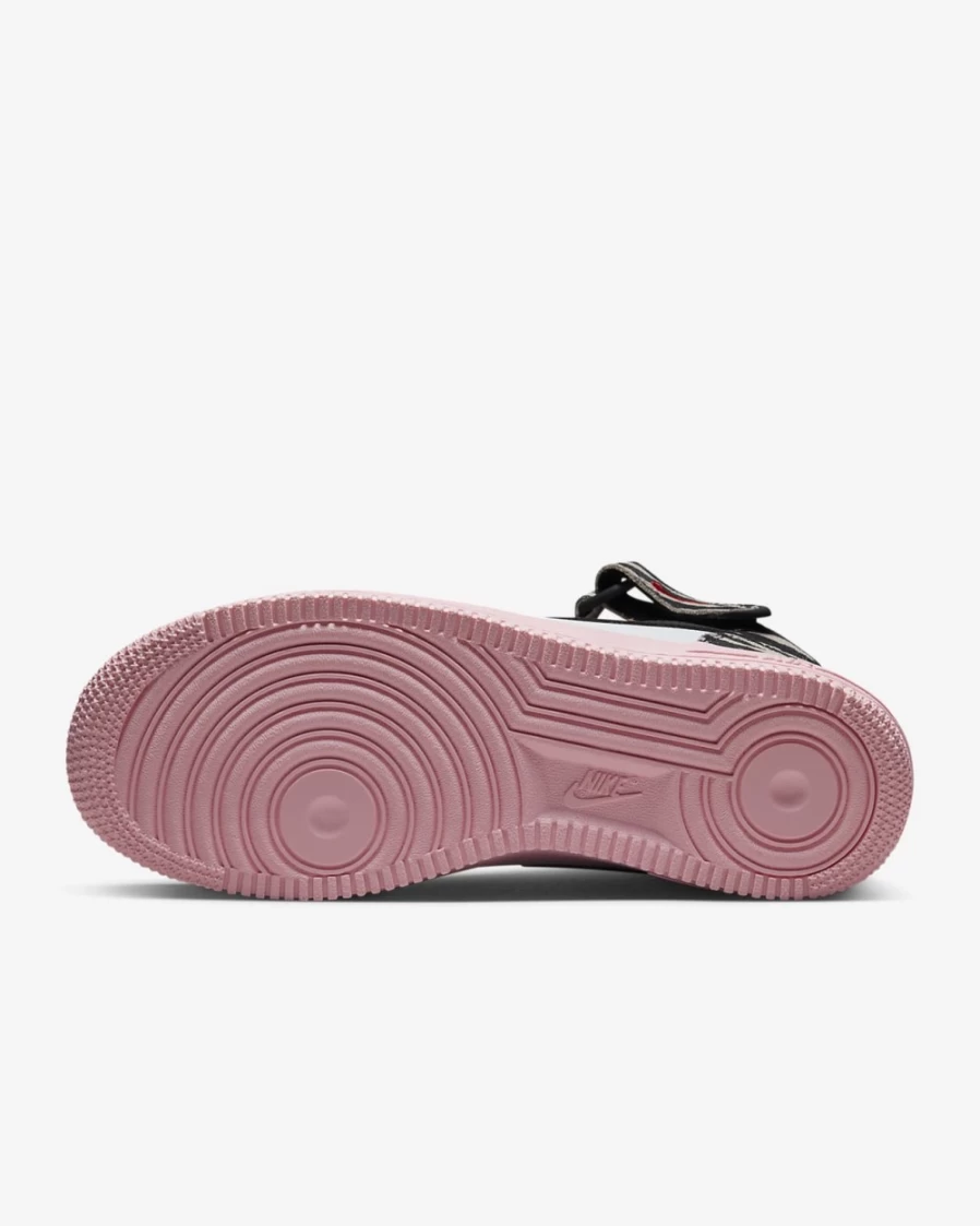 Nike Air Force 1 '07 Mid Women's Shoes - White/Medium Soft Pink/University Red/Black Athletic Sneakers