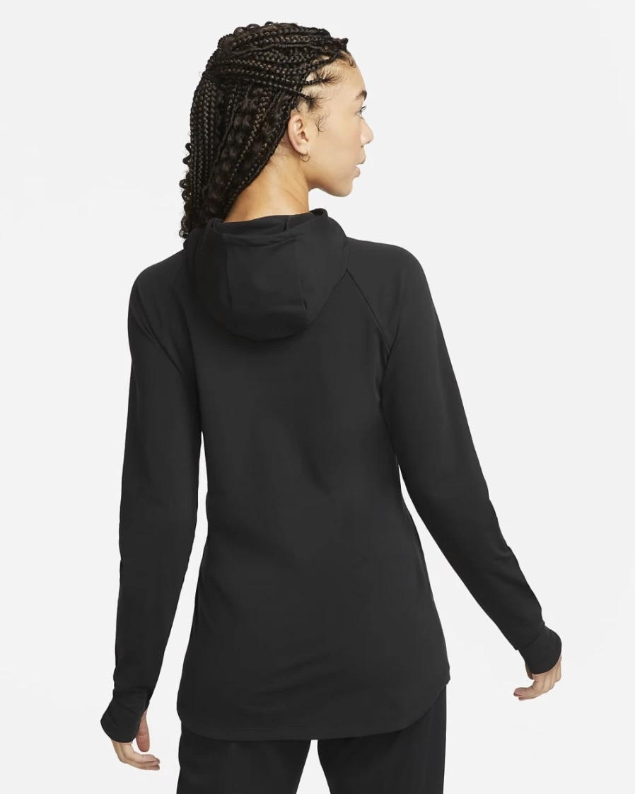 Nike Dri-FIT Academy Women's Hoodie - Black/White Pullover Sweatshirt for Women