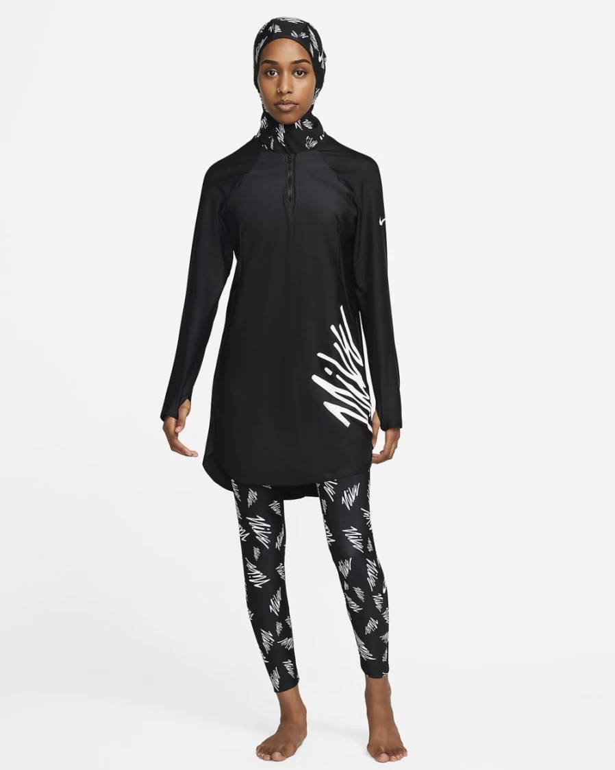 Nike Victory Print Women's Black Slim Swim Leggings