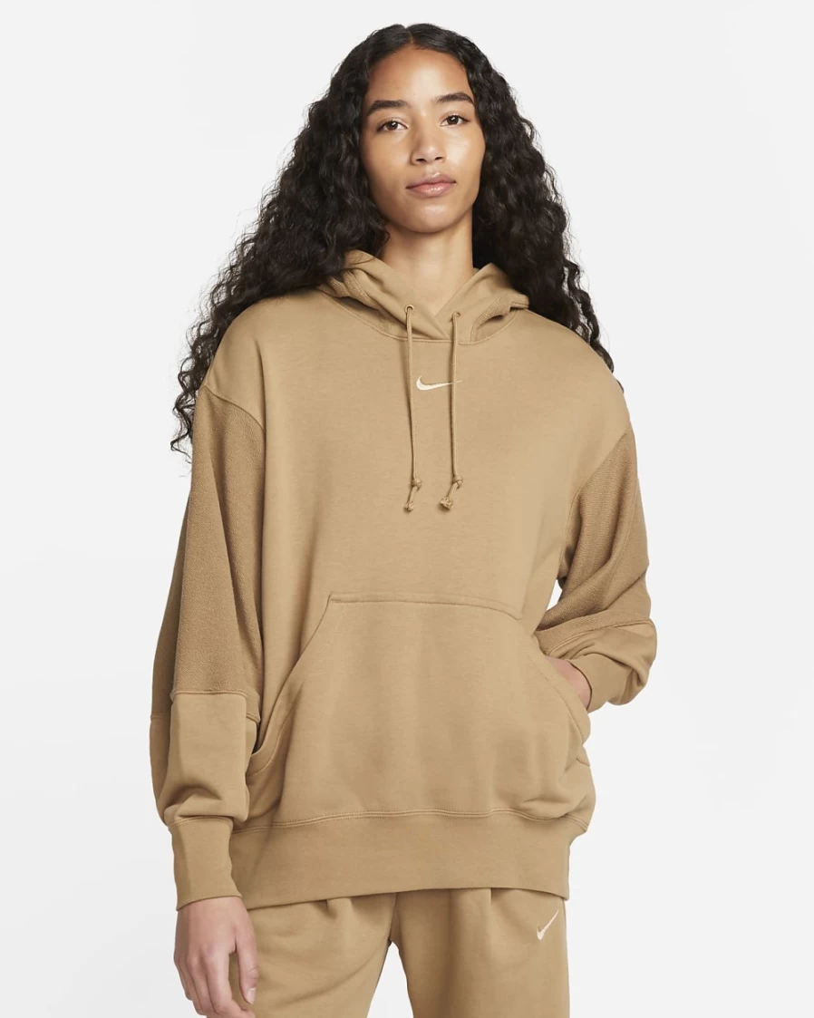 Nike Women's Dark Driftwood Fleece Hoodie - Sportswear Everyday Modern Pullover