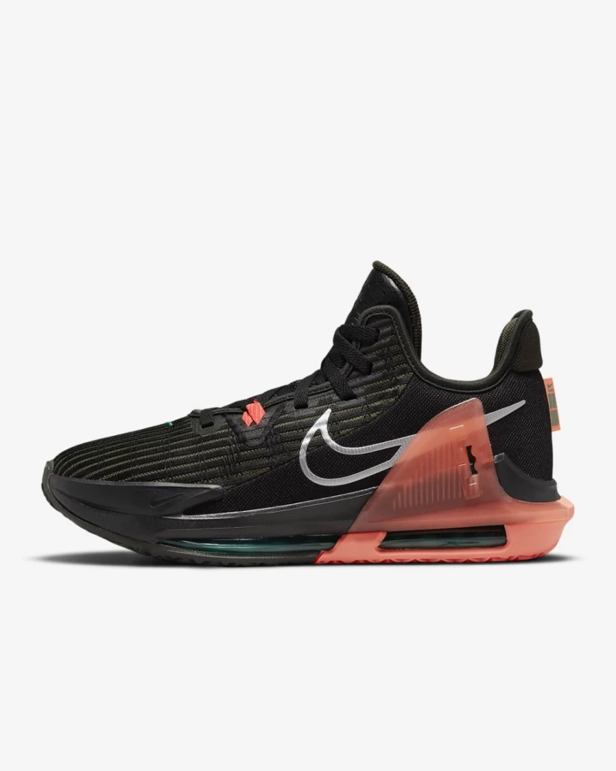 Nike LeBron Witness 6 Basketball Shoes for Men & Women - Black/Sequoia/Crimson Pulse/Metallic Silver