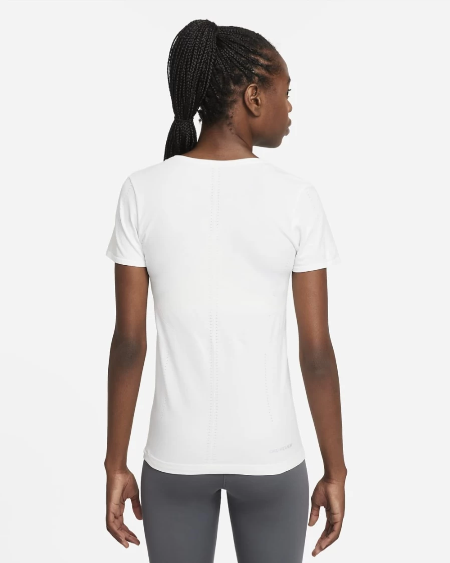 Nike Dri-FIT ADV Aura Women's White Slim-Fit Short-Sleeve Running Top