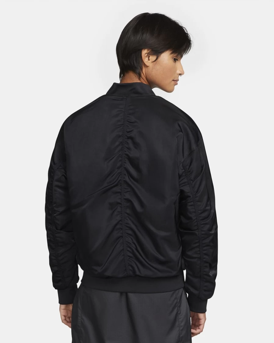 Nike Women's Reversible Varsity Bomber Jacket - Black/White Sportswear Outerwear