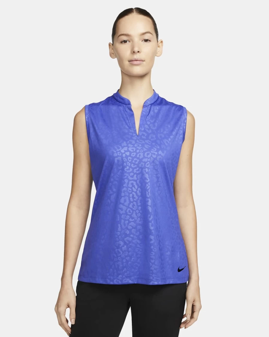 Nike Dri-FIT Victory Women's Lapis/Black Sleeveless Golf Polo Shirt for Women