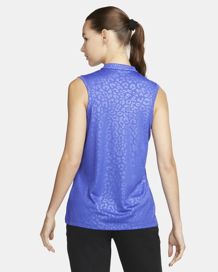 Nike Dri-FIT Victory Women's Lapis/Black Sleeveless Golf Polo Shirt for Women