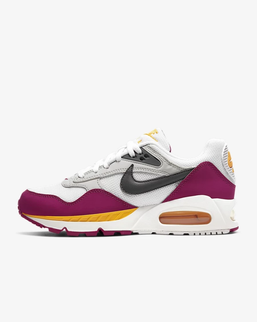 Nike Air Max Correlate Women's Shoes - White/University Gold/Rave Pink/Dark Grey Running Sneakers