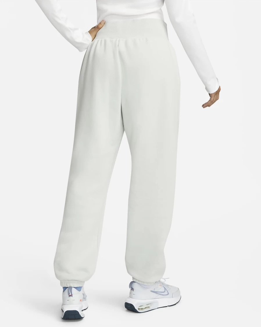 Nike Women's Light Silver High-Waisted Oversized Fleece Sweatpants - Phoenix Sportswear Collection