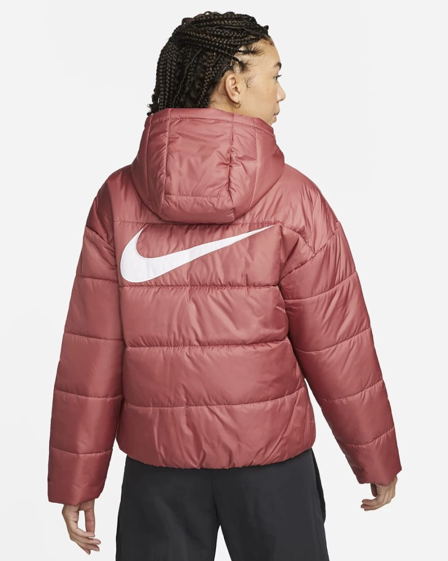 Nike Therma-FIT Repel Hooded Jacket for Women - Canyon Rust/Desert Berry/Black/White - Weather-Resistant Sportswear