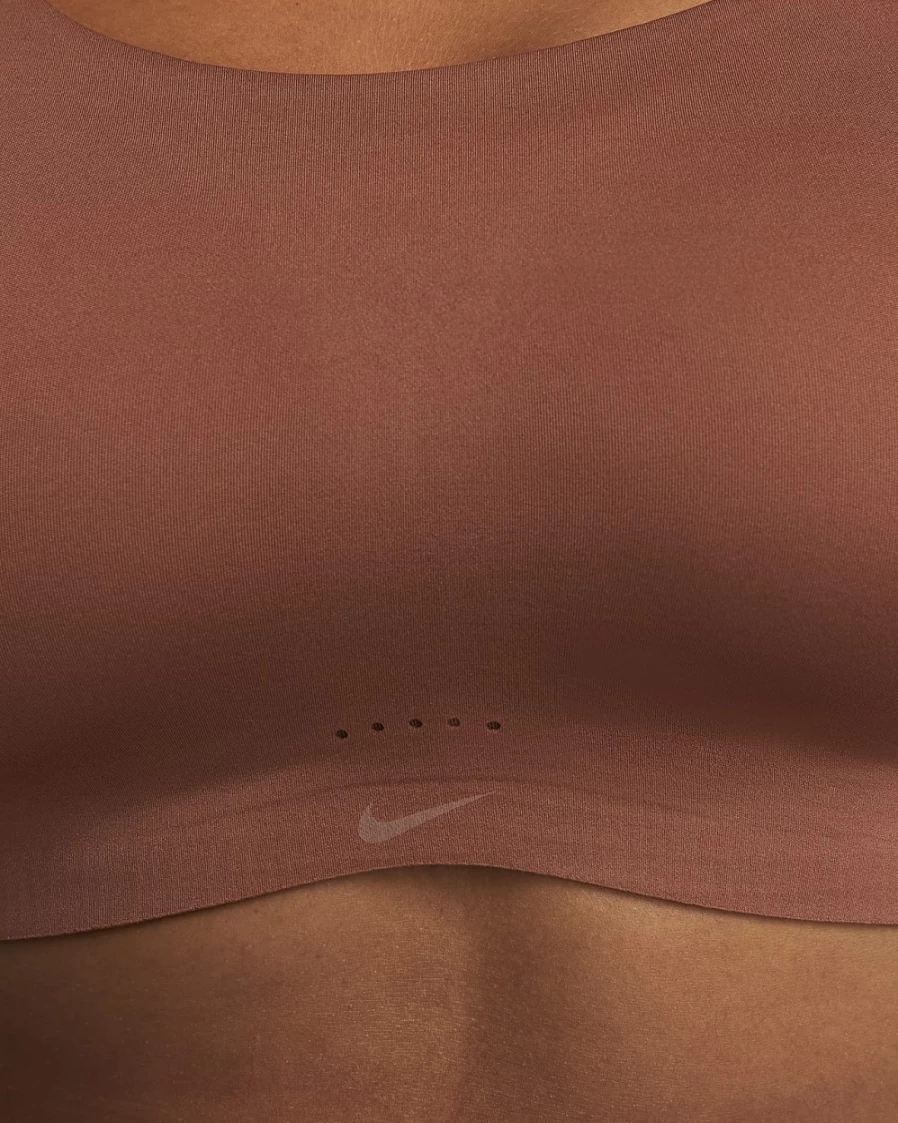 Nike Women's Alate Light-Support Padded Sports Bra - Red Bark/White