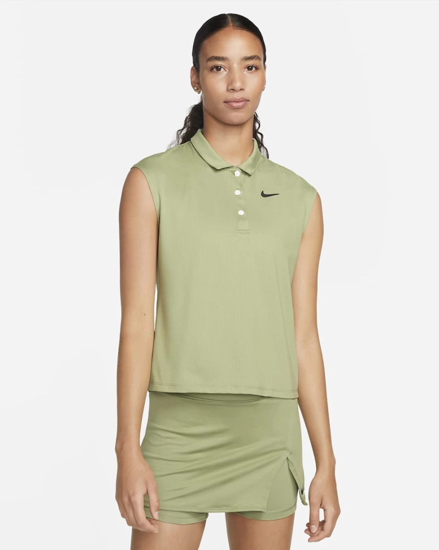 NikeCourt Victory Women's Tennis Polo - Alligator/Black Performance Top