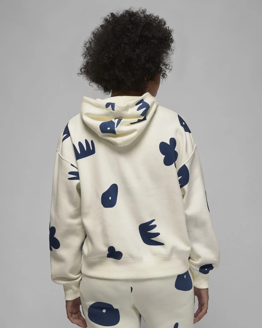 Nike Jordan Artist Series by Mia Lee Women's Fleece Hoodie - Sail/French Blue