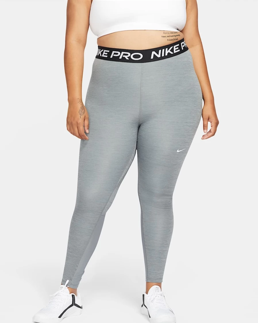 Nike Pro 365 Women's Plus Size Leggings - Smoke Grey, Heather, Black, White - High-Performance Workout Tights