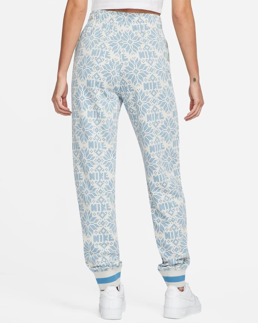 Nike Women's Light Bone Dutch Blue Club Fleece Essential Holiday Sweatpants Sportswear