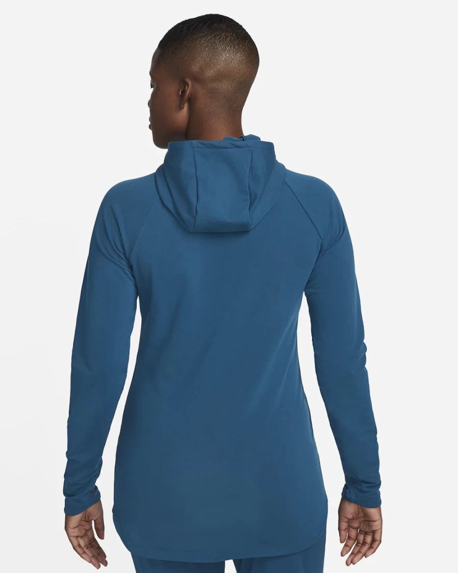 Nike Dri-FIT Academy Women's Hoodie - Valerian Blue/White - Breathable Pullover Sweatshirt for Women