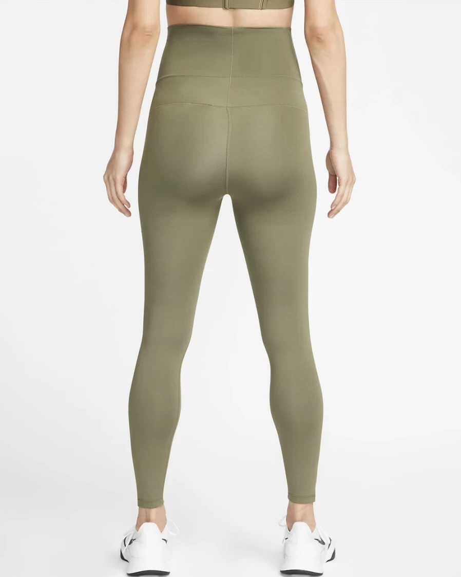 Nike One (M) Women's Medium Olive/Black High-Waisted Maternity Leggings
