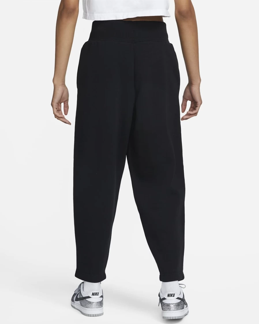 Nike Women's High-Waisted Fleece Sweatpants - Black/Sail, Phoenix Curve, Sportswear Comfort