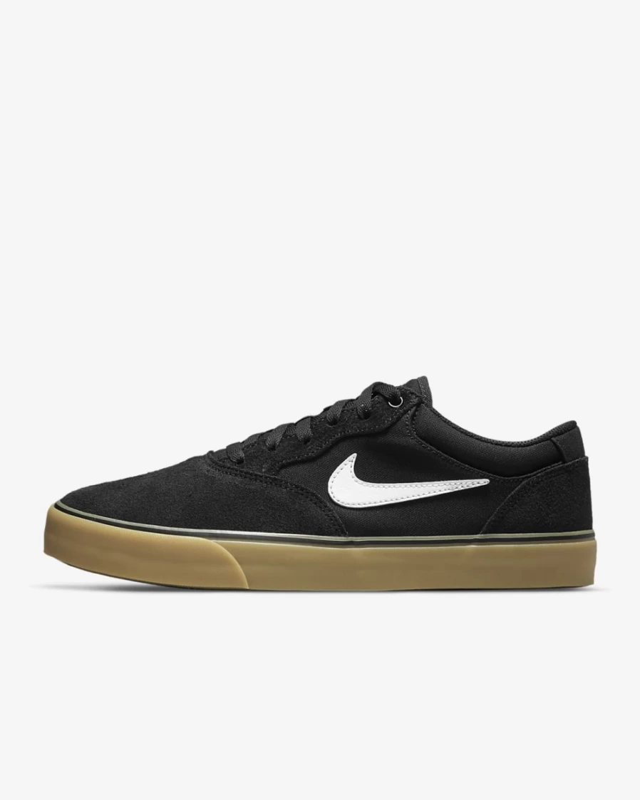 Nike SB Chron 2 Skate Shoes for Men & Women - Black/Gum Light Brown/White Skateboarding Sneakers