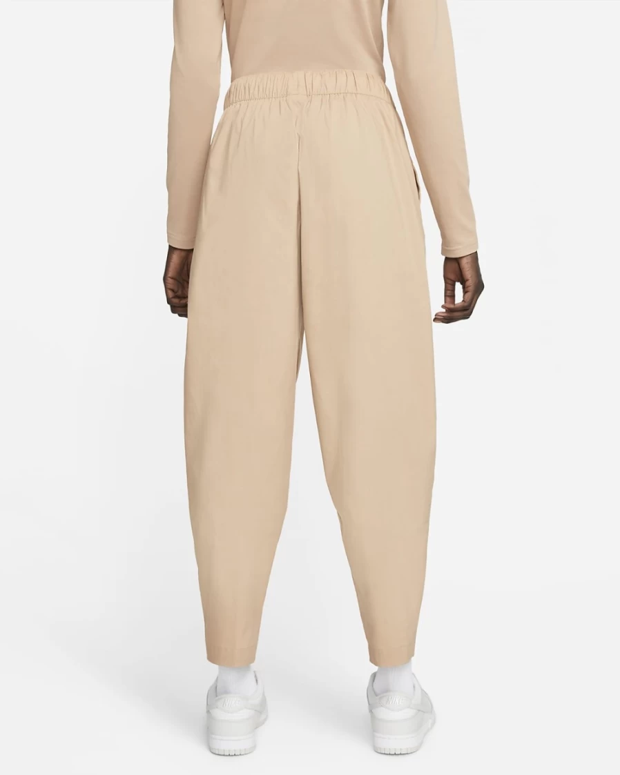 Nike Women's High-Rise Curve Fitness Pants - Hemp/White - Sportswear Essential Trousers