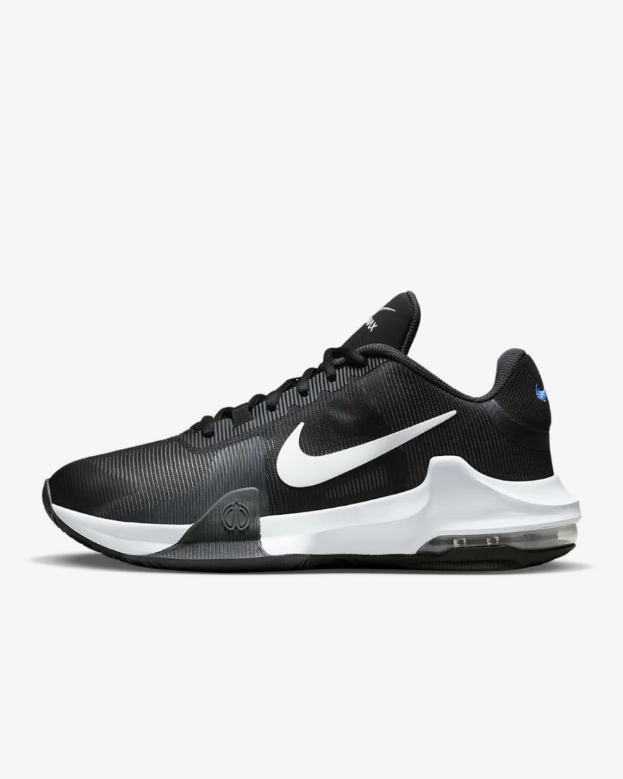 Nike Air Max Impact 4 Basketball Shoes for Men & Women - Black/Anthracite/Racer Blue/White