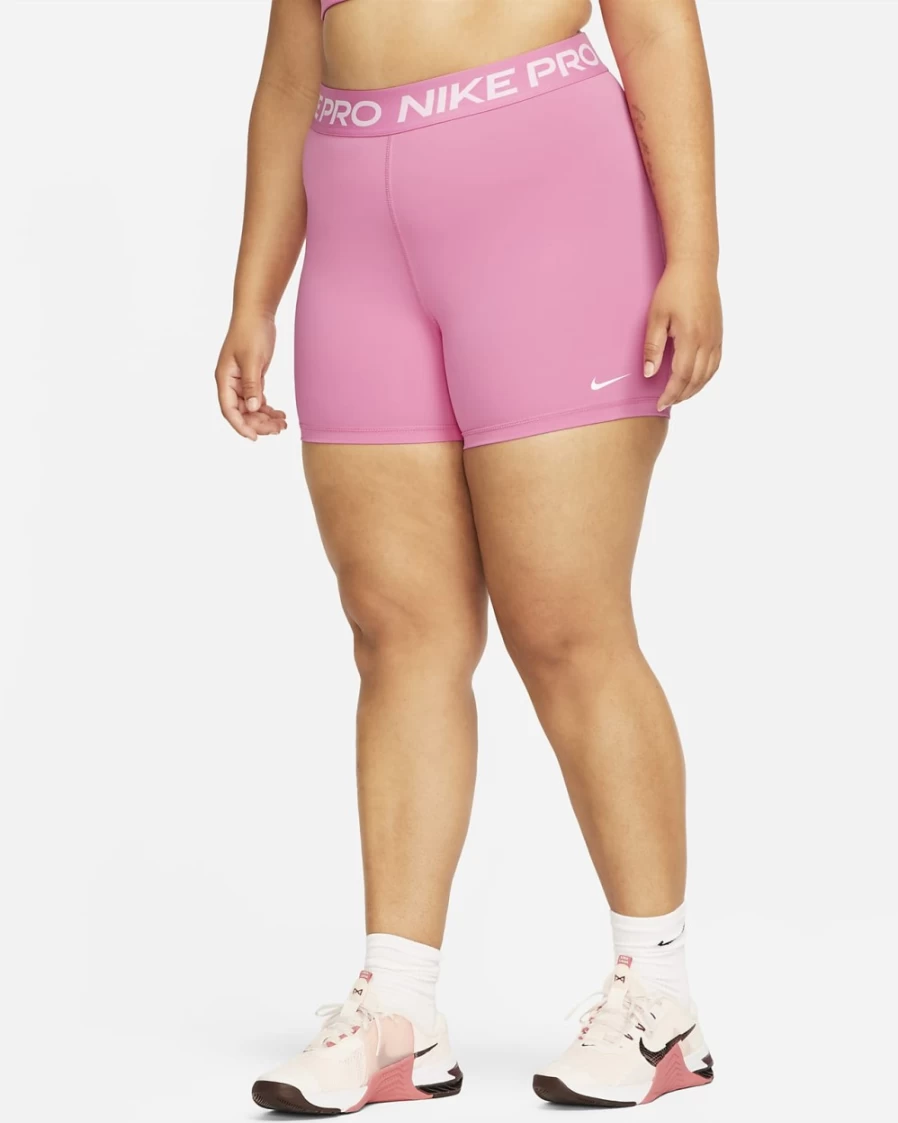 Nike Pro 365 Women's 5" Shorts Plus Size - Pinksicle/White Athletic Training Shorts