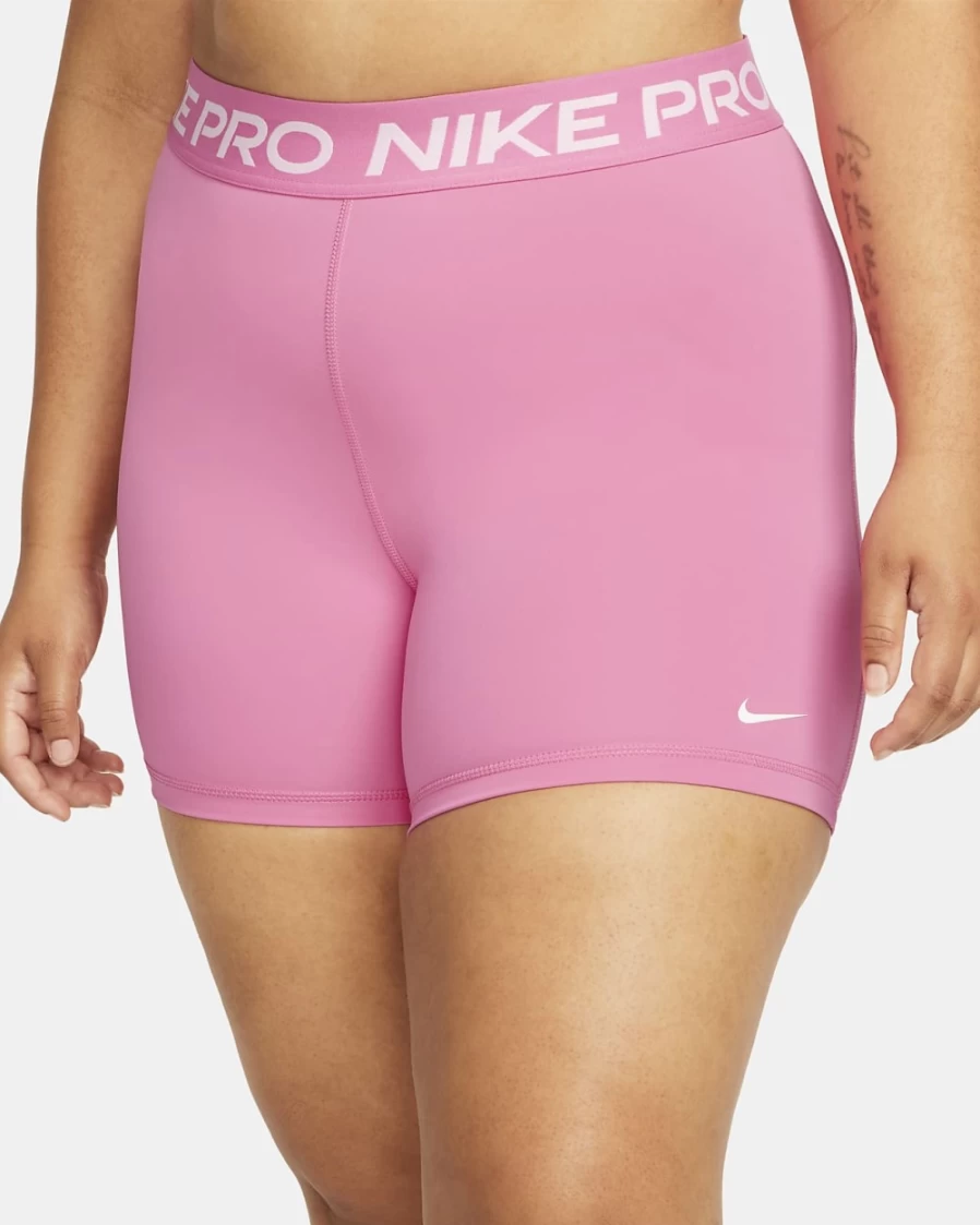Nike Pro 365 Women's 5" Shorts Plus Size - Pinksicle/White Athletic Training Shorts