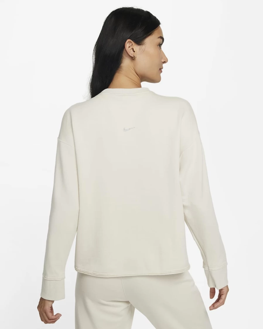 Nike Women's Yoga Luxe Fleece Crew Top - Light Orewood Brown/Grey Fog