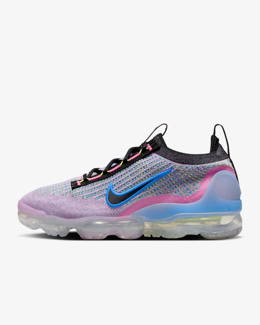 Nike Air VaporMax 2021 Flyknit Women's Running Shoes - Pink Blast/Photo Blue/Volt/Black