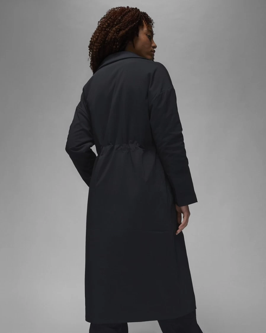 Nike Jordan Flight Women's Trench Jacket - Black/White Windbreaker Coat