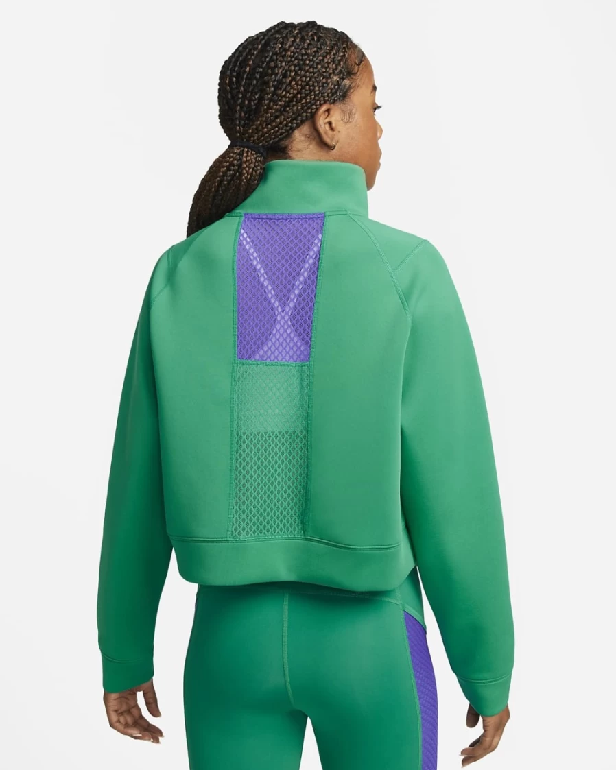 Nike Dri-FIT Women's Neptune Green Lapis 1/2-Zip Workout Top for Training & Fitness