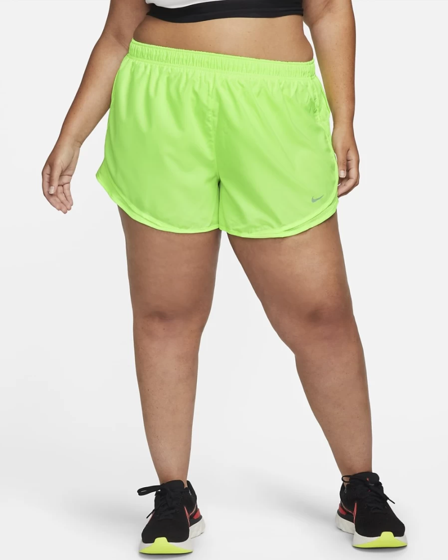 Nike Women's Tempo Running Shorts Plus Size - Ghost Green/Wolf Grey Lightweight Athletic Shorts
