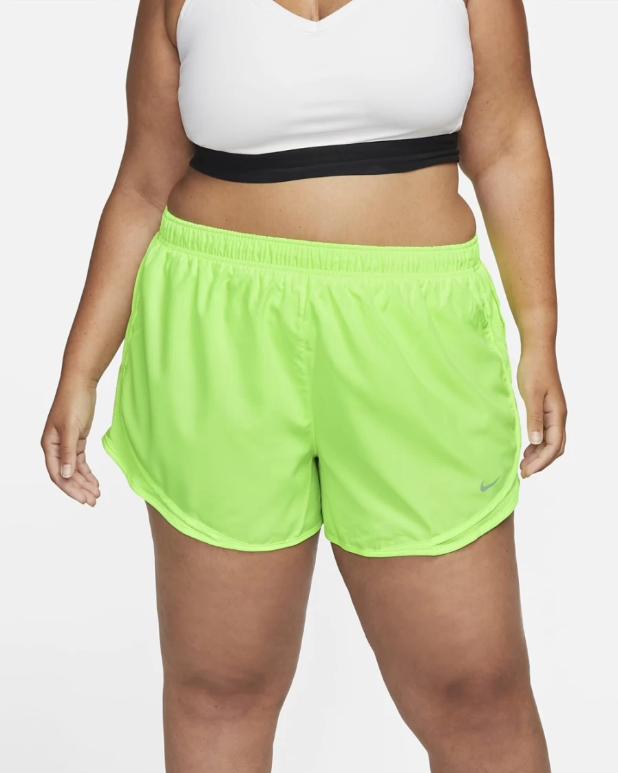 Nike Women's Tempo Running Shorts Plus Size - Ghost Green/Wolf Grey Lightweight Athletic Shorts