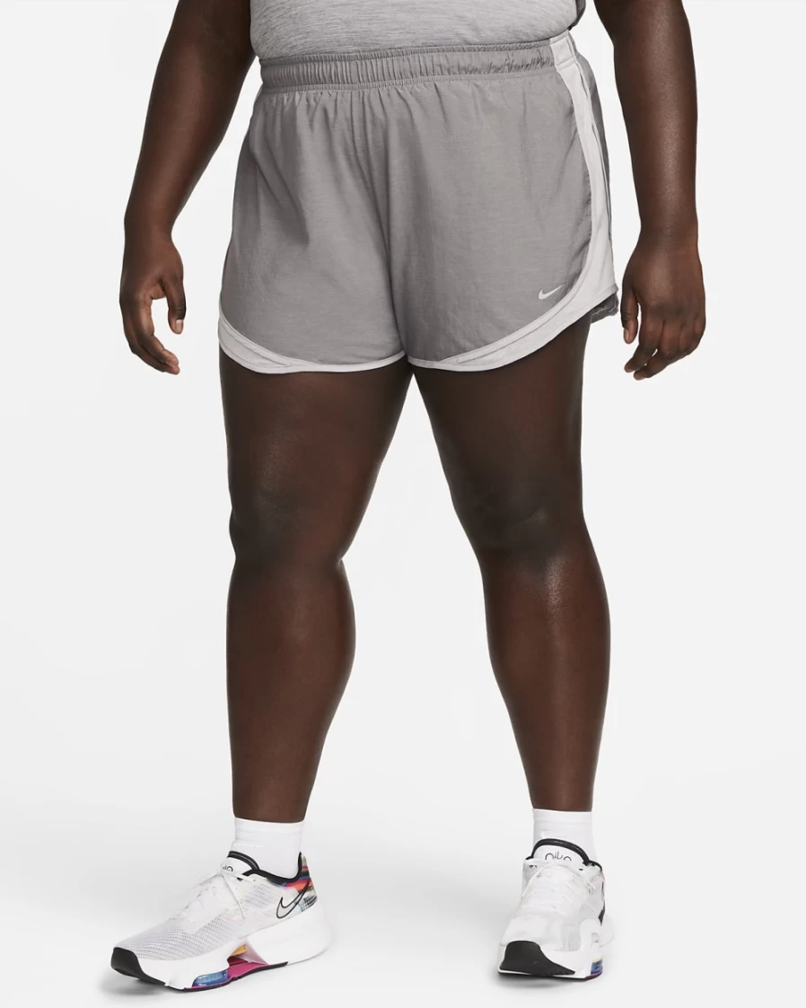 Nike Tempo Plus Size Women's Running Shorts in Atmosphere Grey & Wolf Grey