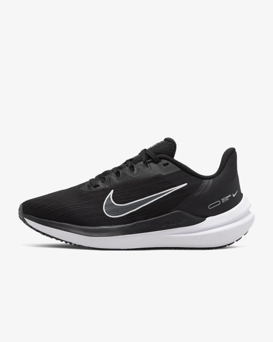 Nike Winflo 9 Women's Road Running Shoes - Black/Dark Smoke Grey/Pure Platinum/White