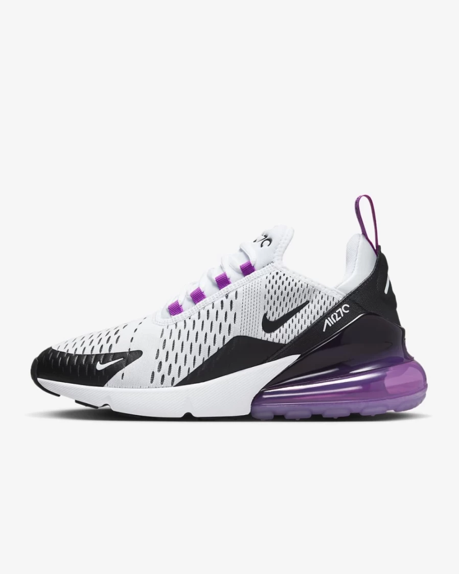 Nike Air Max 270 Women's Running Shoes - White/Fuchsia Dream/Black