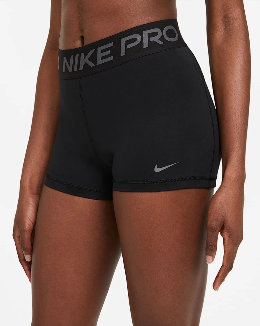 Nike Pro Women's 3" Shorts - Black/Iron Grey Training & Running Shorts for Women
