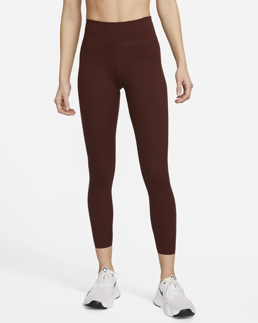 Nike One Luxe Women's Mid-Rise 7/8 Leggings in Bronze Eclipse/Clear - High-Waisted Workout Tights for Women