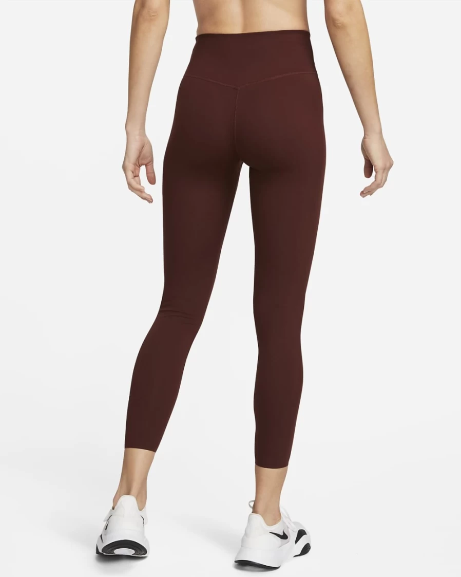 Nike One Luxe Women's Mid-Rise 7/8 Leggings in Bronze Eclipse/Clear - High-Waisted Workout Tights for Women