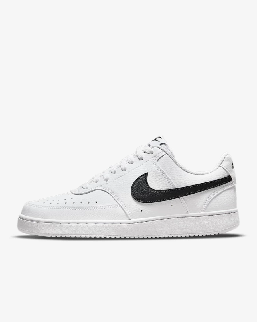 Nike Court Vision Low Next Nature Women's Shoes - White/White/Black Sneakers for Women