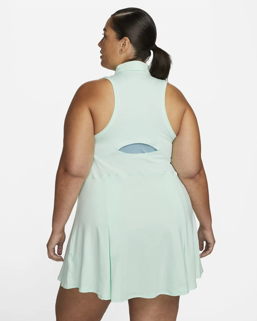 NikeCourt Dri-FIT Victory Plus Size Women's Tennis Dress in Mint Foam & Black
